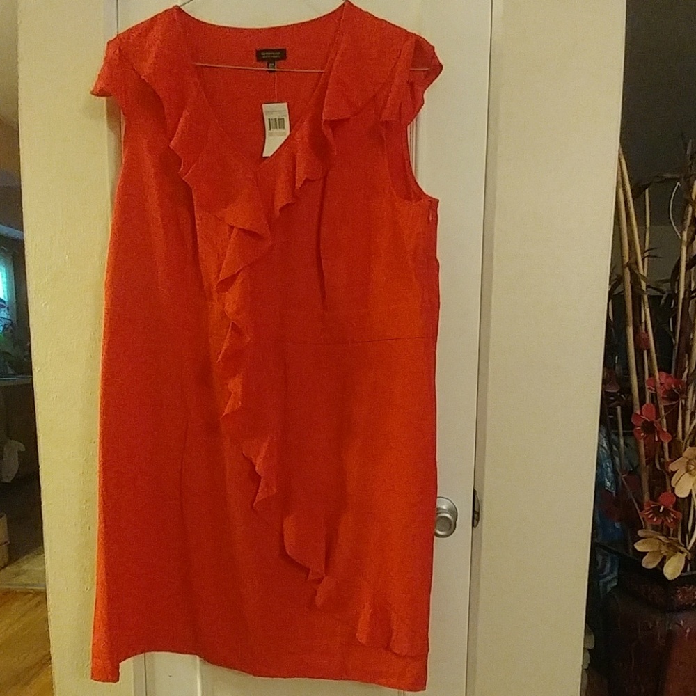 Red sleeveless dress